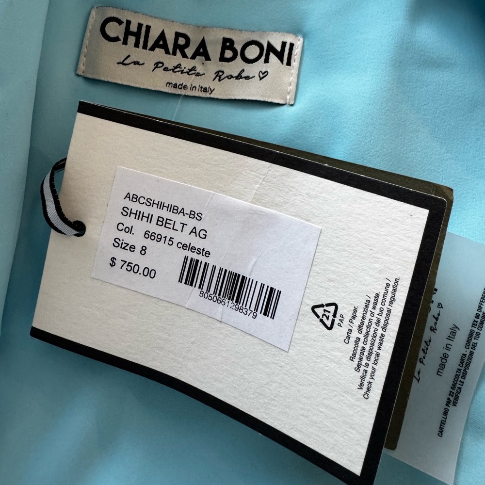 Chiara Boni Light Blue Midi Dress with Ring Detail - Picture 10 of 10